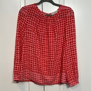 LOFT Red Polka Dot Women's Top